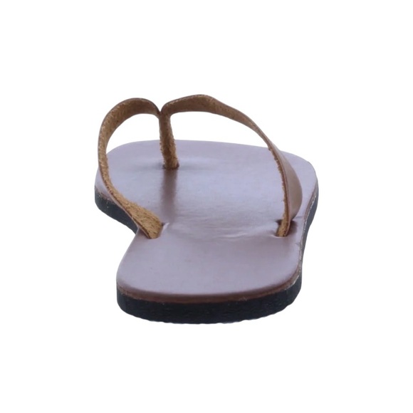 Puerto Rico Leather Brown Flip Flops Unisex NEW - Picture 6 of 7